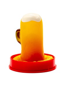 CONDOMERIE - PRESERVATIVO DECORATIVO PINTADO A MANO VASO DE CERVEZA 2