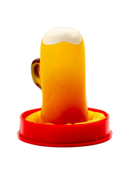 CONDOMERIE - PRESERVATIVO DECORATIVO PINTADO A MANO VASO DE CERVEZA