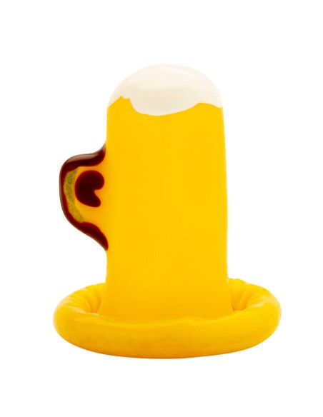 CONDOMERIE - PRESERVATIVO DECORATIVO PINTADO A MANO VASO DE CERVEZA