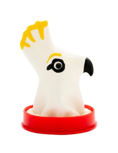 CONDOMERIE - PRESERVATIVO DECORATIVO PINTADO A MANO LORO BLANCO 2