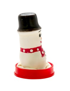 CONDOMERIE - PRESERVATIVO DECORATIVO PINTADO A MANO MUÑECO DE NIEVE 2
