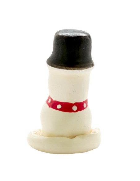 CONDOMERIE - PRESERVATIVO DECORATIVO PINTADO A MANO MUÑECO DE NIEVE