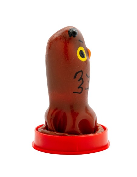 CONDOMERIE - PRESERVATIVO DECORATIVO PINTADO A MANO BÚHO