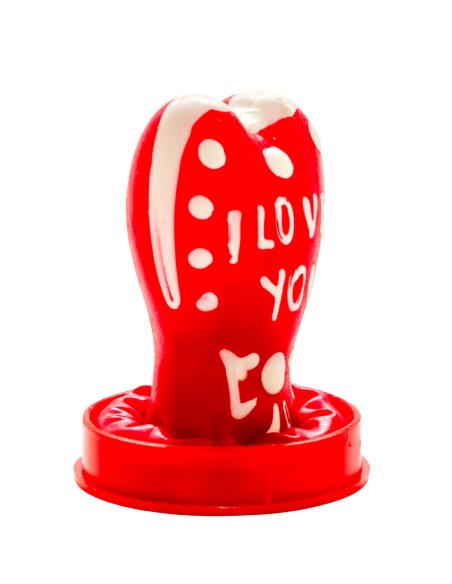CONDOMERIE - PRESERVATIVO DECORATIVO PINTADO A MANO CORAZÓN - TE AMO MODELO 1