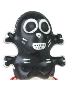 CONDOMERIE - PRESERVATIVO DECORATIVO PINTADO A MANO CALAVERA NEGRA MODELO 1