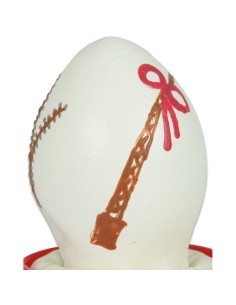 CONDOMERIE - PRESERVATIVO DECORATIVO PINTADO A MANO HUEVO DE PASCUA BLANCO