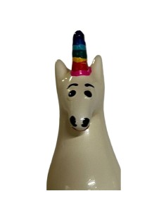CONDOMERIE - PRESERVATIVO DECORATIVO PINTADO A MANO ARCOÍRIS UNICORNIO