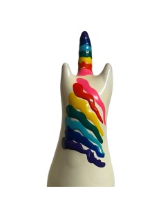 CONDOMERIE - PRESERVATIVO DECORATIVO PINTADO A MANO ARCOÍRIS UNICORNIO 2
