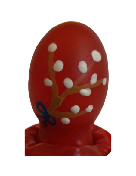 CONDOMERIE - PRESERVATIVO DECORATIVO PINTADO A MANO HUEVO DE PASCUA ROJO
