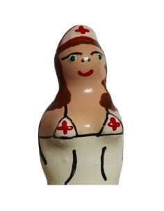 CONDOMERIE - PRESERVATIVO DECORATIVO PINTADO A MANO ENFERMERA MORENA