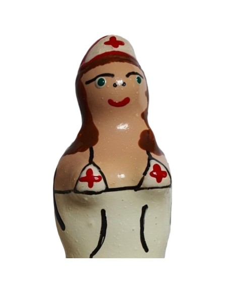 CONDOMERIE - PRESERVATIVO DECORATIVO PINTADO A MANO ENFERMERA MORENA