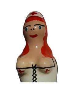CONDOMERIE - PRESERVATIVO DECORATIVO PINTADO A MANO ENFERMERA PELIRROJA