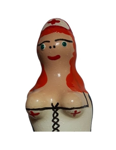 CONDOMERIE - PRESERVATIVO DECORATIVO PINTADO A MANO ENFERMERA PELIRROJA