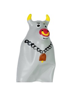 CONDOMERIE - PRESERVATIVO DECORATIVO PINTADO A MANO TORO GRIS MODELO XL