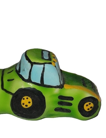 CONDOMERIE - PRESERVATIVO DECORATIVO PINTADO A MANO VERDE TRACTOR XL