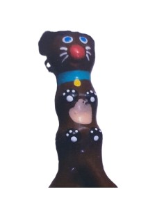CONDOMERIE - PRESERVATIVO DECORATIVO PINTADO A MANO PERRO SALCHICHA MARRÓN XL