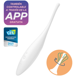SATISFYER - TWIRLING JOY ESTIMULADOR CLITORIS BLANCO SATISFYER CONNECT