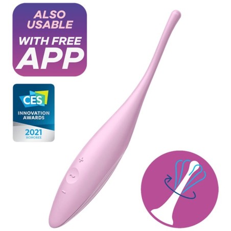 SATISFYER - TWIRLING JOY ESTIMULADOR CLITORIS ROSA SATISFYER CONNECT