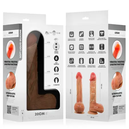 Logan Dildo Vibrador Silicona con Efecto Calor y Control