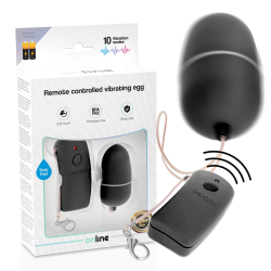 ONLINE - HUEVO VIBRADOR CON MANDO CONTROL REMOTO NEGRO ONLINE