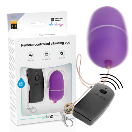 ONLINE - HUEVO VIBRADOR CON MANDO CONTROL REMOTO LILA ONLINE