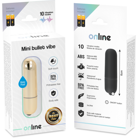 ONLINE - MINI BALA VIBRADORA DORADA ONLINE