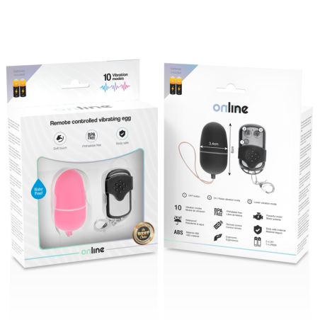 ONLINE - HUEVO VIBRADOR CONTROL REMOTO M ROSA ONLINE