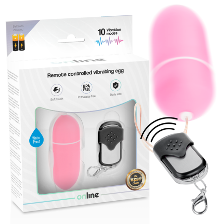 ONLINE - HUEVO VIBRADOR CONTROL REMOTO L ROSA ONLINE