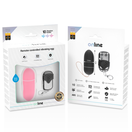 ONLINE - HUEVO VIBRADOR CONTROL REMOTO L ROSA ONLINE