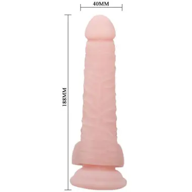Super Dildo Realístico Natural 18.8 cm - Con Ventosa | Baile