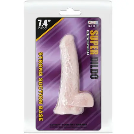 Super Dildo Realístico Natural 18.8 cm - Con Ventosa | Baile