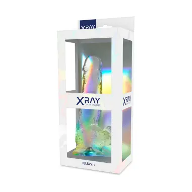 Clear Dildo Realista Transparente 18.5 cm Ø 3.8 cm | X RAY