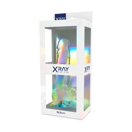 Clear Dildo Realista Transparente 18.5 cm Ø 3.8 cm | X RAY