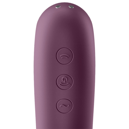 SATISFYER - DUAL KISS ESTIMULADOR CLITORIS PURPURA SATISFYER AIR PULSE