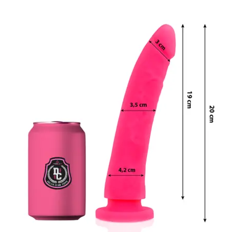 DELTA CLUB - DILDO REALISTA ROSA SILICONA MEDICA 20 CM -O- 4 CM