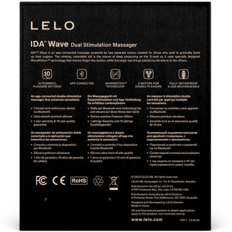 LELO - IDA WAVE MASAJEADOR PAREJAS CORAL LELO