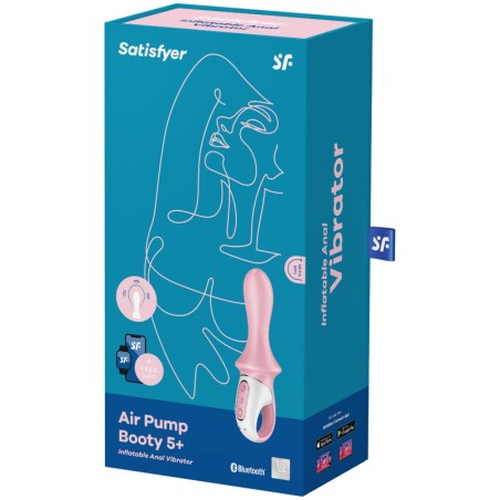 SATISFYER - AIR PUMP BOOTY 5+ VIBRADOR ANAL INFLABLE ROSA SATISFYER CONNECT
