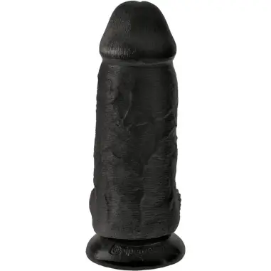 Pene Realístico Chubby 23 cm Negro - Con Ventosa | King Cock