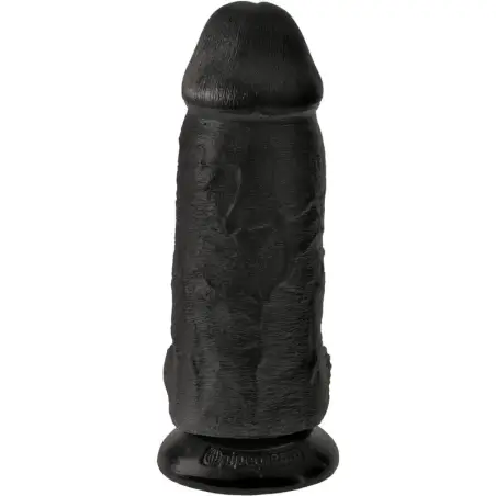 Pene Realístico Chubby 23 cm Negro - Con Ventosa | King Cock
