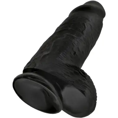 Pene Realístico Chubby 23 cm Negro - Con Ventosa | King Cock