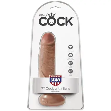 Pene Realístico con Testículos 13.2 cm Caramelo | King Cock