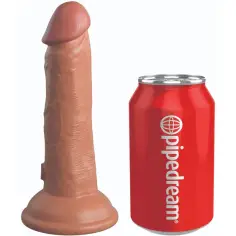 KING COCK - ÉLITE DILDO REALÍSTICO SILICONA 15.2 CM CARAMELO