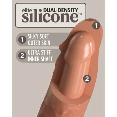 Élite Dildo Realístico Silicona 15.2 cm Caramelo | King Cock