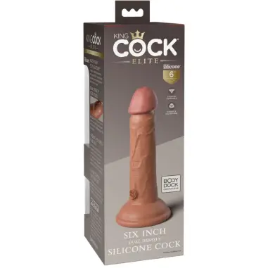 Élite Dildo Realístico Silicona 15.2 cm Caramelo | King Cock