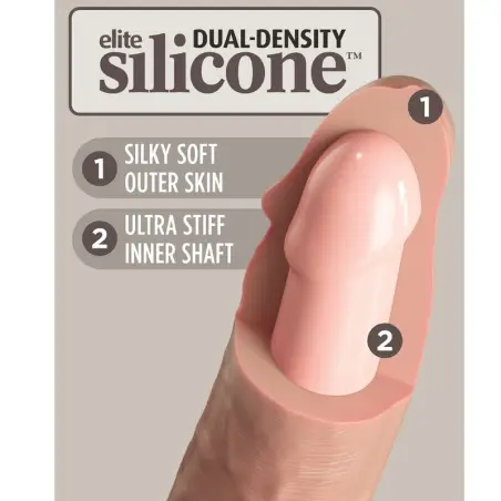 Élite Dildo Realístico Vibrador & Silicona 15.2 cm