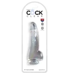KING COCK - CLEAR DILDO CON TESTÍCULOS 15.2 CM TRANSPARENTE 2