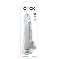 KING COCK - CLEAR DILDO CON TESTÍCULOS 19 CM TRANSPARENTE 2