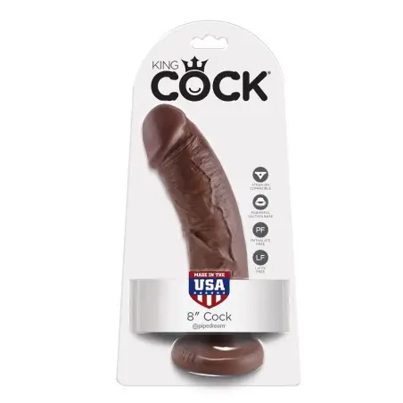8 Pene Marrón 20.3 cm - Sumergible | King Cock