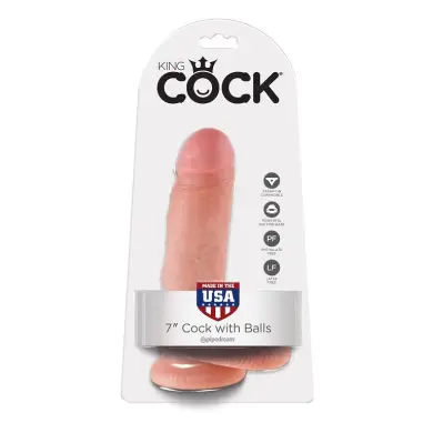 7 Pene Realístico Natural 17.8 cm - Sumergible | King Cock