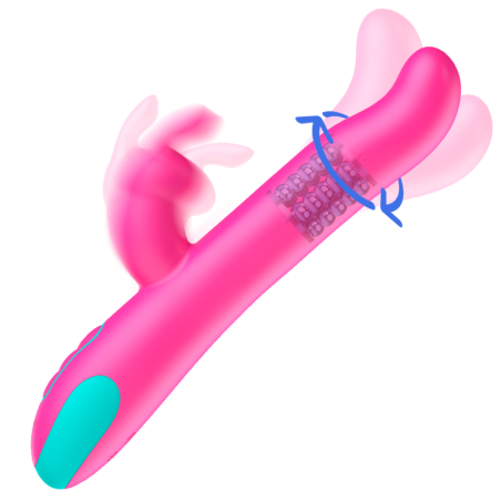 HAPPY LOKY - PLUTO RABBIT VIBRATOR & ROTATOR COMPATIBLE CON WATCHME WIRELESS TECHNOLOGY HAPPY LOKY